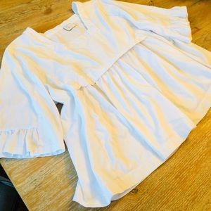 White Babydoll tee by Anthropologie